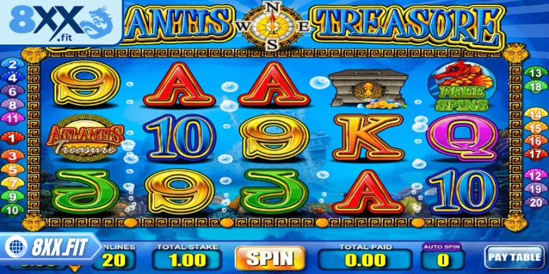 Treasure of Atlantis 8XX – Trải nghiệm slot kỳ ảo dưới biển 2 Đa dạng biểu tượng xuất hiện trong trò chơi