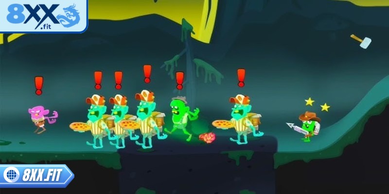 Zombie Party 8XX đưa người chơi vào bối cảnh đấu trường sinh tồn